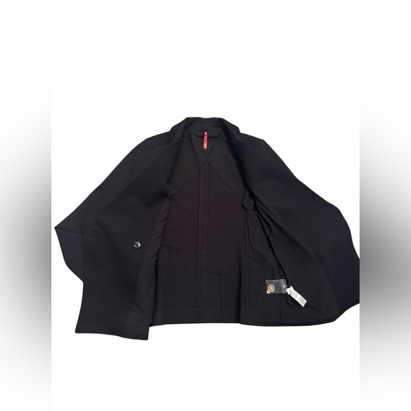 NWOT SPANX The Perfect Asymmetrical Ponte Blazer Jacket 20773R Black Medium Work - Picture 4 of 8